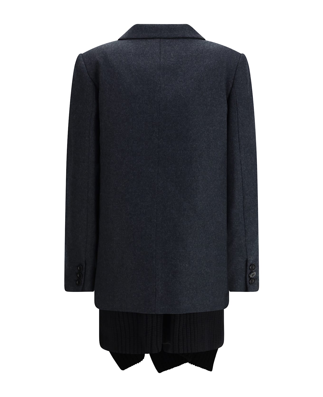 Sacai Wool Melton And Wool Knit Jacket