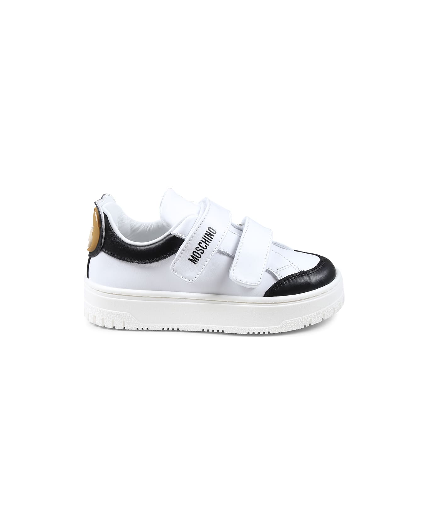 Moschino White Sneakers For Babykids And Kids - White