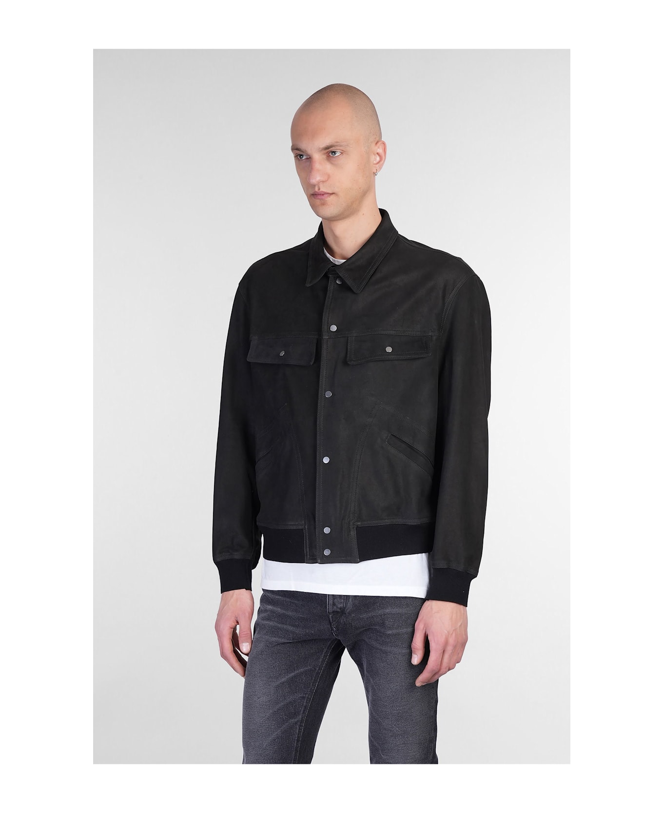 Salvatore Santoro Leather Jacket In Black Leather - black