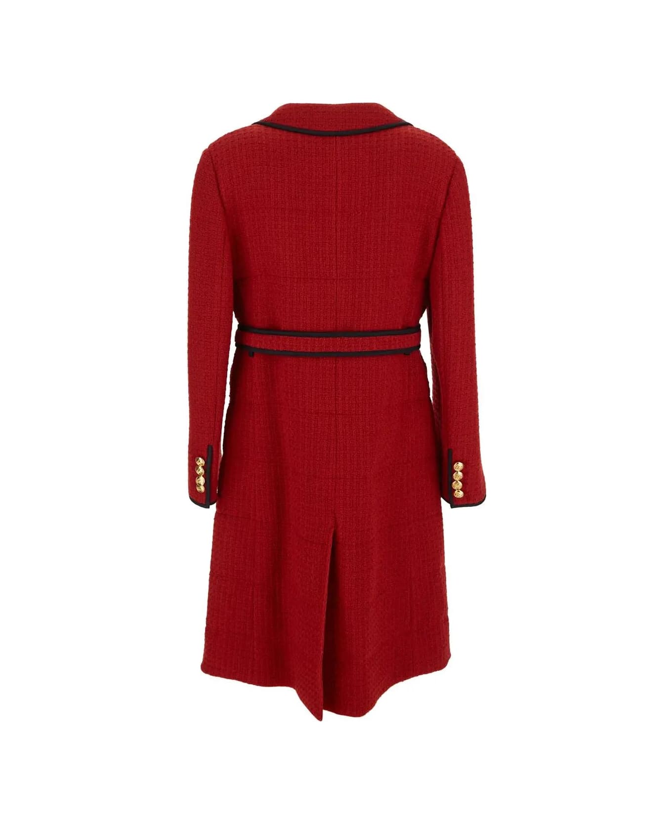 Gucci Wool Long Coat - Red