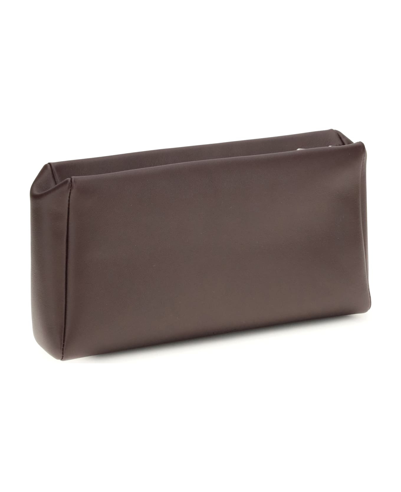 The Row Compact Square Leather Clutch Bag