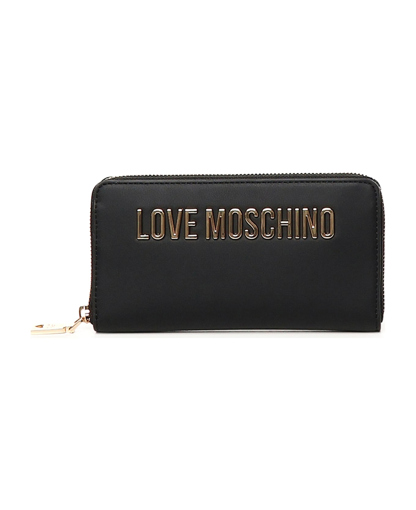 Love Moschino Zip Around Wallet Lettering Logo - Black