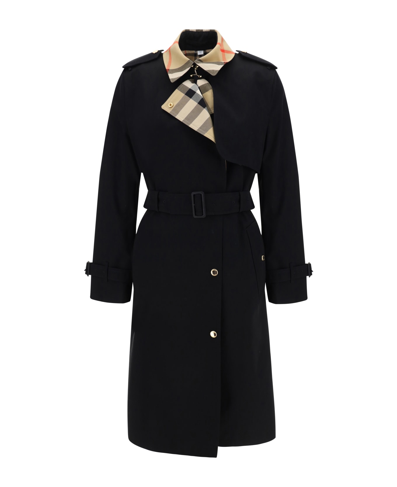 Burberry Belted Trench Coat - Black コート