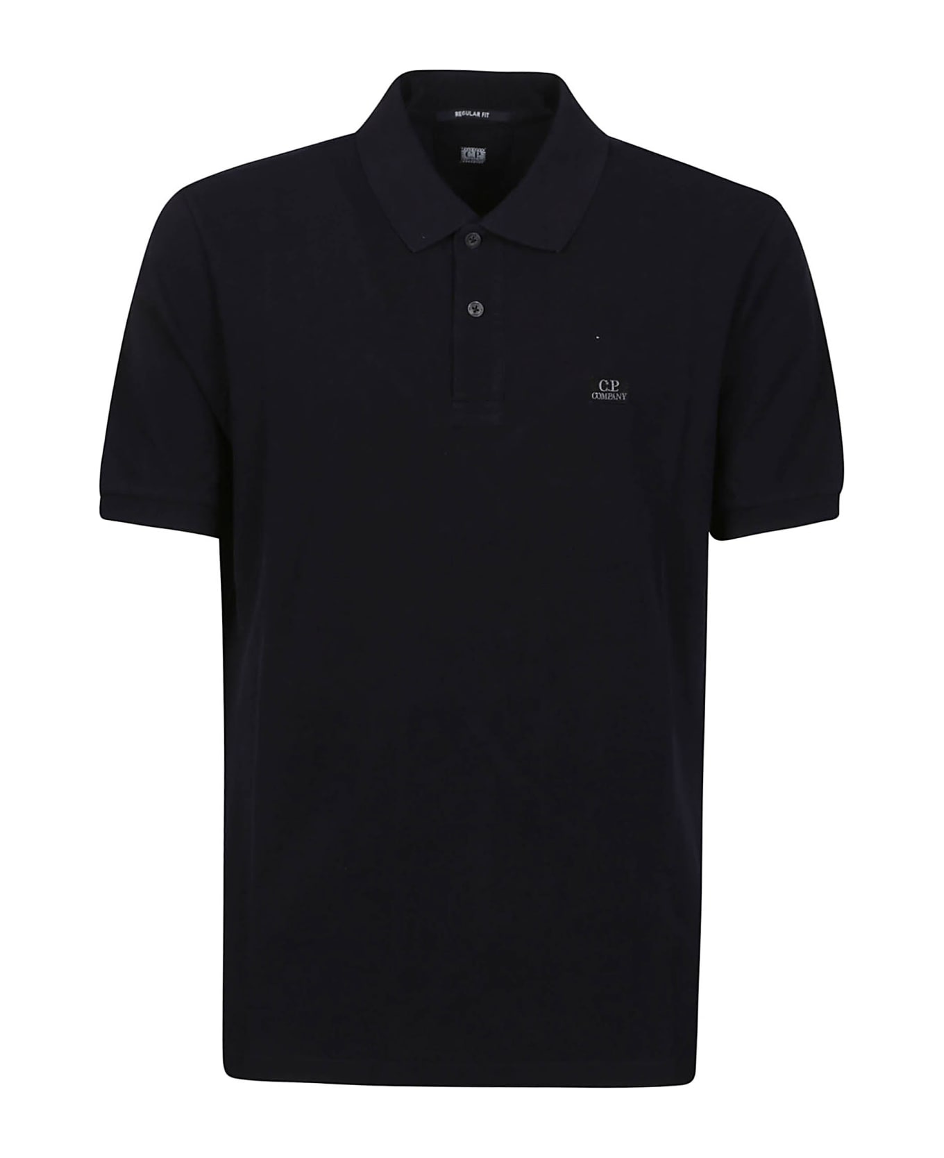 C.P. Company 24/1 Piquet Gament Dyed Short Sleeve Polo Shirt - Total Eclipse ポロシャツ