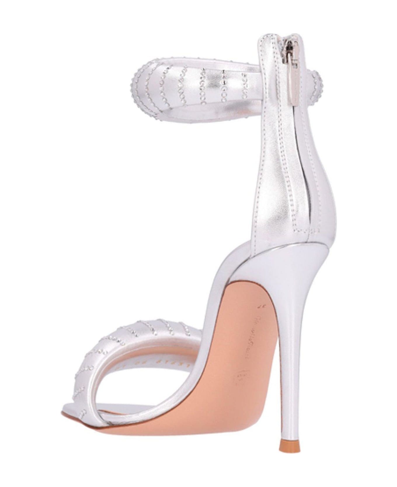 Gianvito Rossi Bijoux Heeled Sandals - SILVER