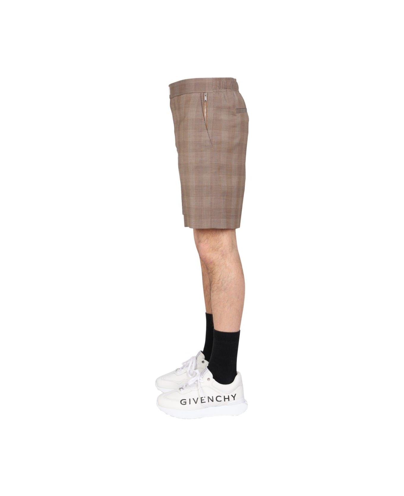 Givenchy Prince Of Wales Pattern Bermuda Shorts - BEIGE ショートパンツ