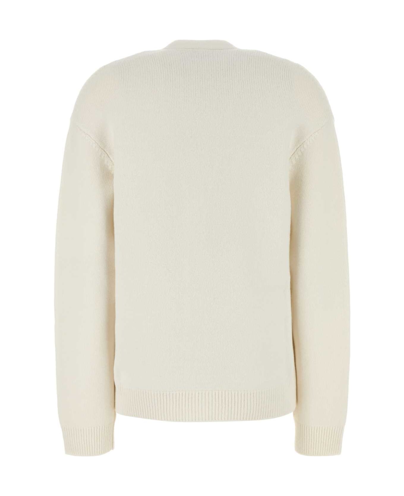 Fendi White Cashmere Blend Cardigan - WHITE