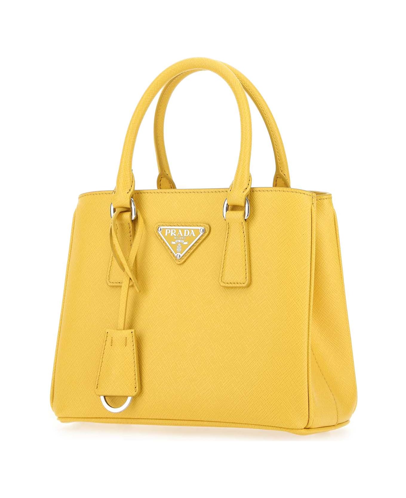 Prada Yellow Leather Mini Galleria Handbag - F0377