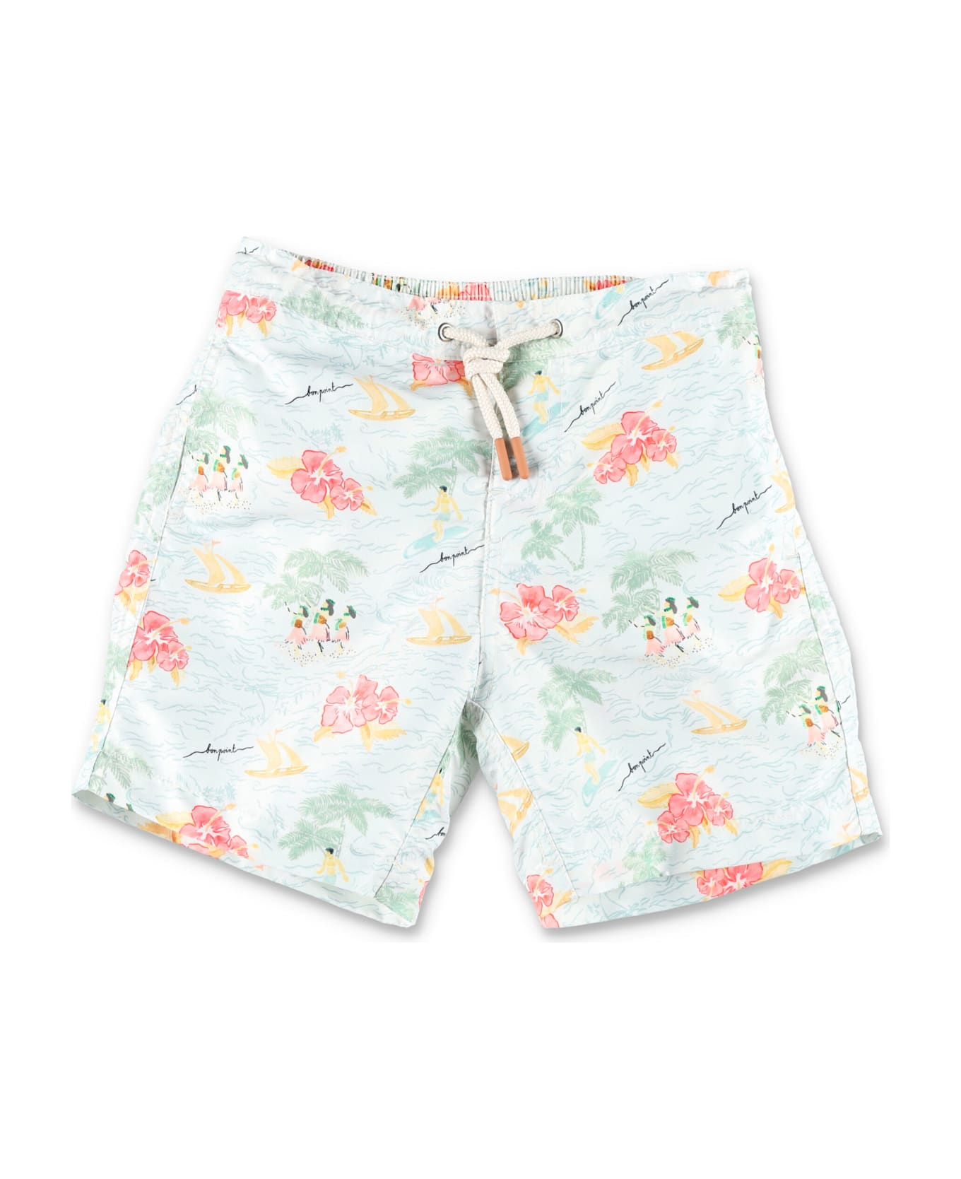 Bonpoint Kid - Ariel Drawstring Printed Swim Shorts - MULTICOLOR