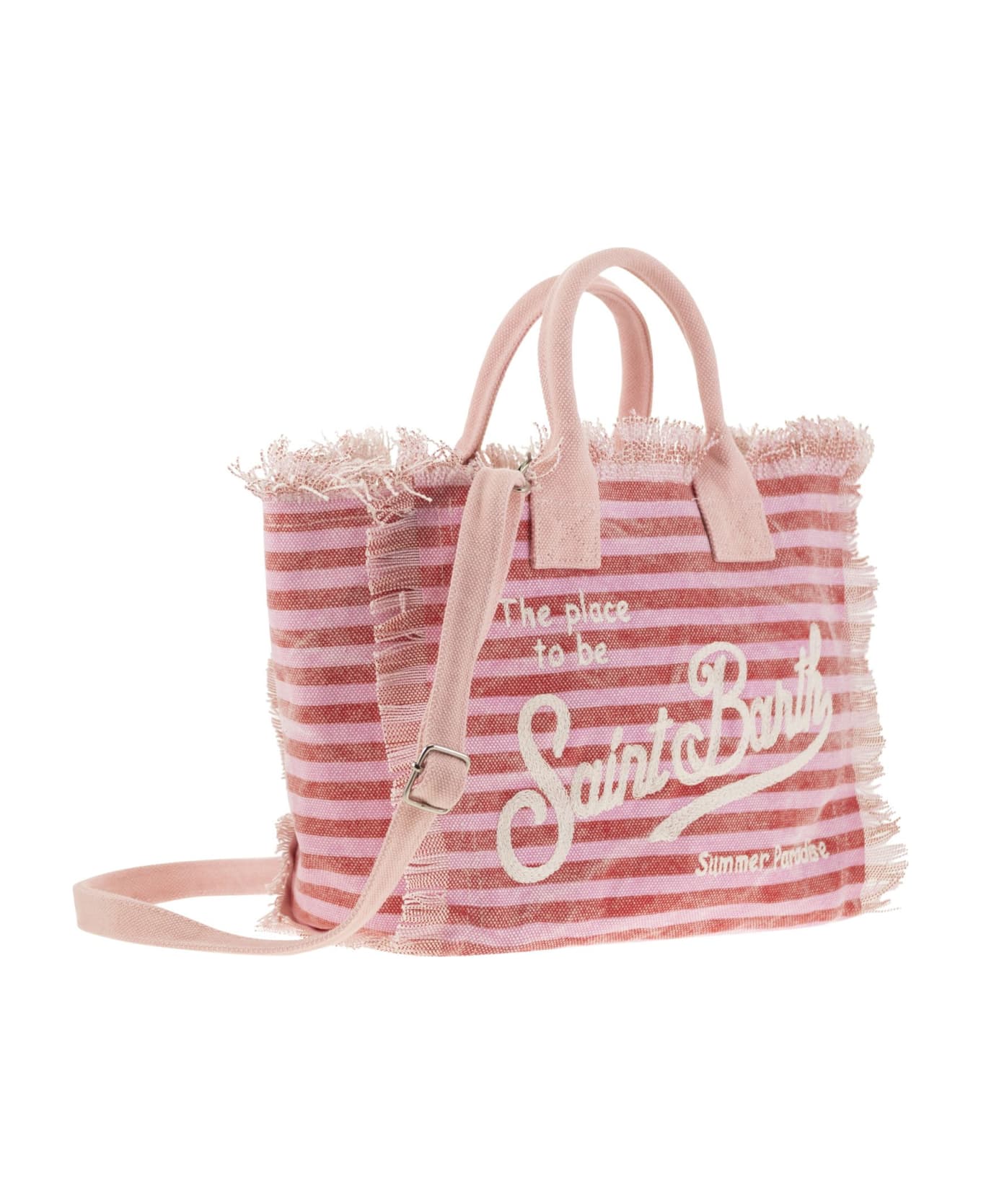 MC2 Saint Barth Colette - Striped Patterned Handbag - Pink
