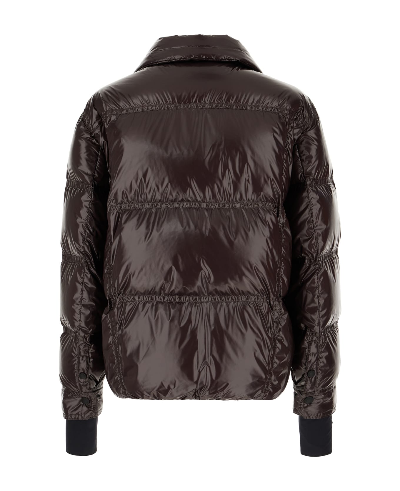Moncler Grenoble Aubergine Nylon Tecka Down Jacket - BLACK