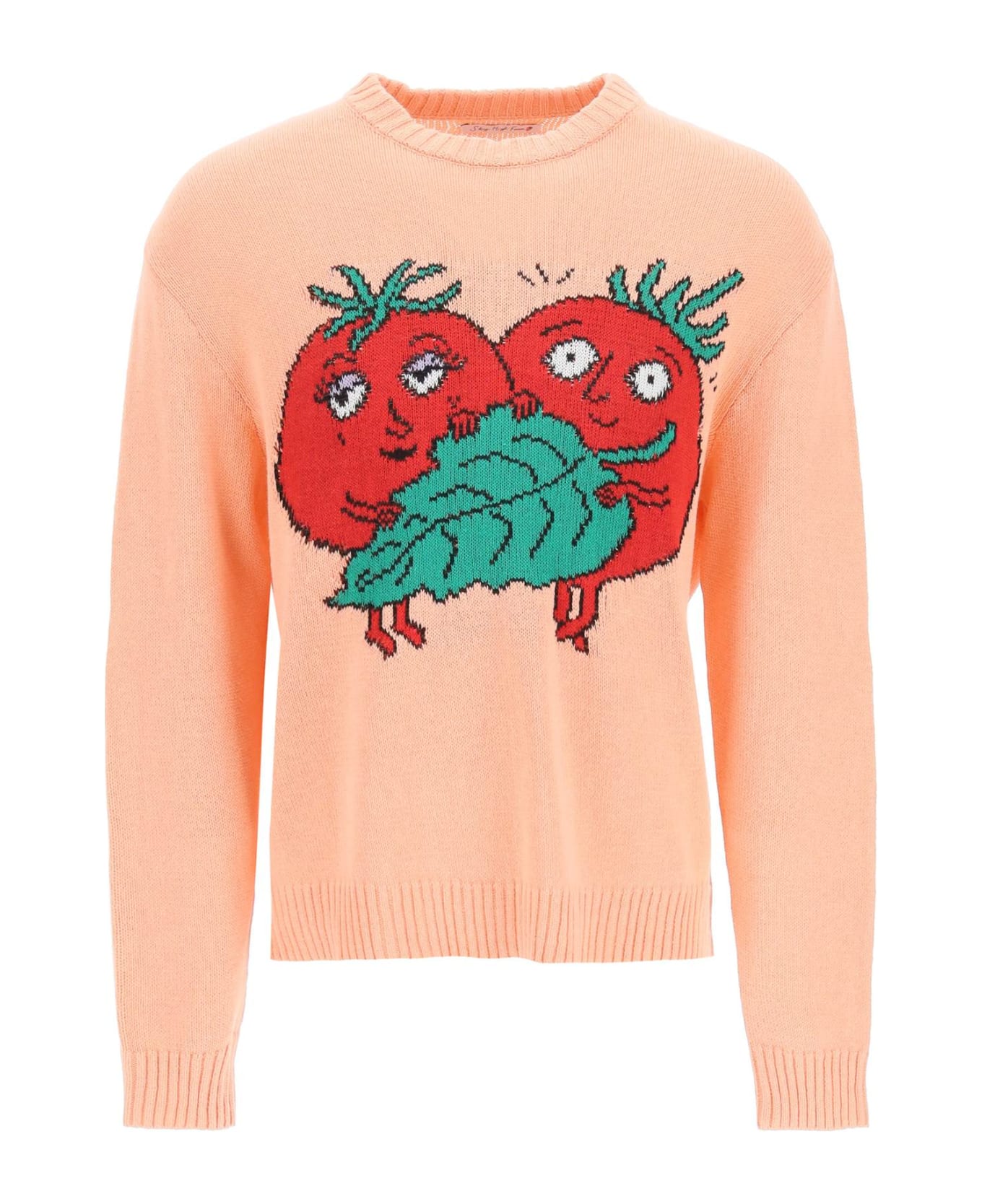 Sky High Farm 'happy Tomatoes' Cotton Sweater - LIGHT PINK (Pink) ニットウェア