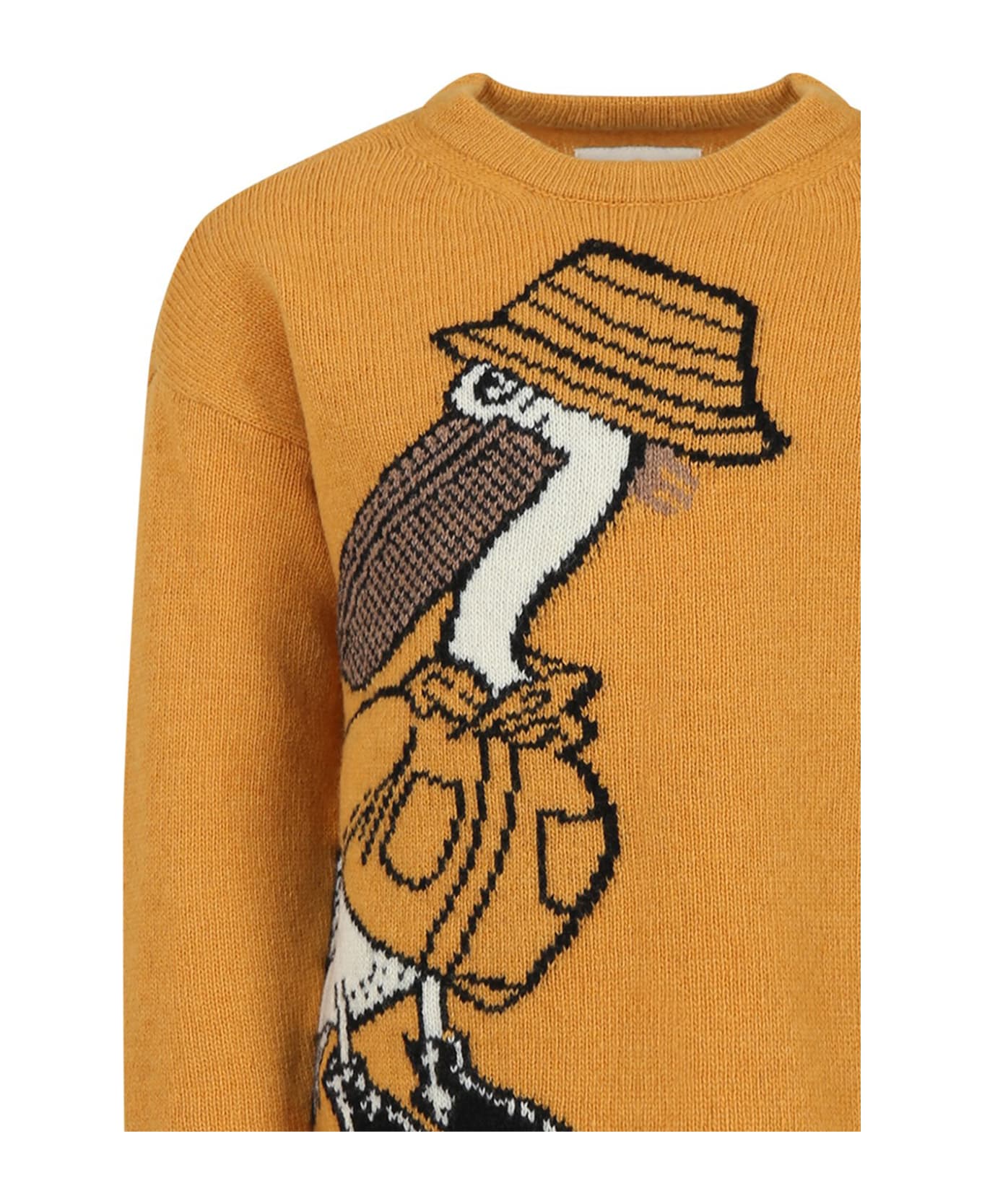 Armani Collezioni Yellow Sweater For Boy With Pelican - Yellow