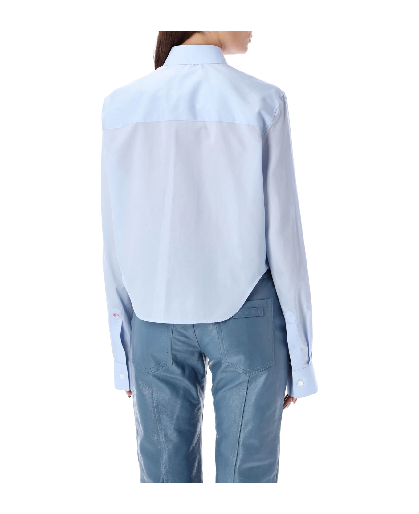 Marni Cropped Shirt - LIGHT BLUE