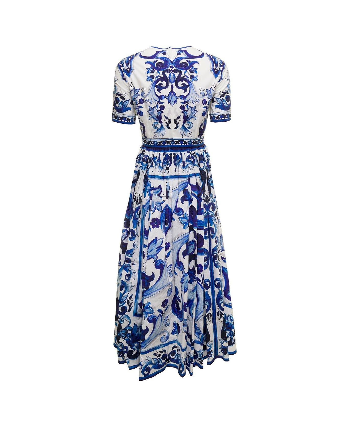 Dolce & Gabbana Majolica-printed Poplin Dress