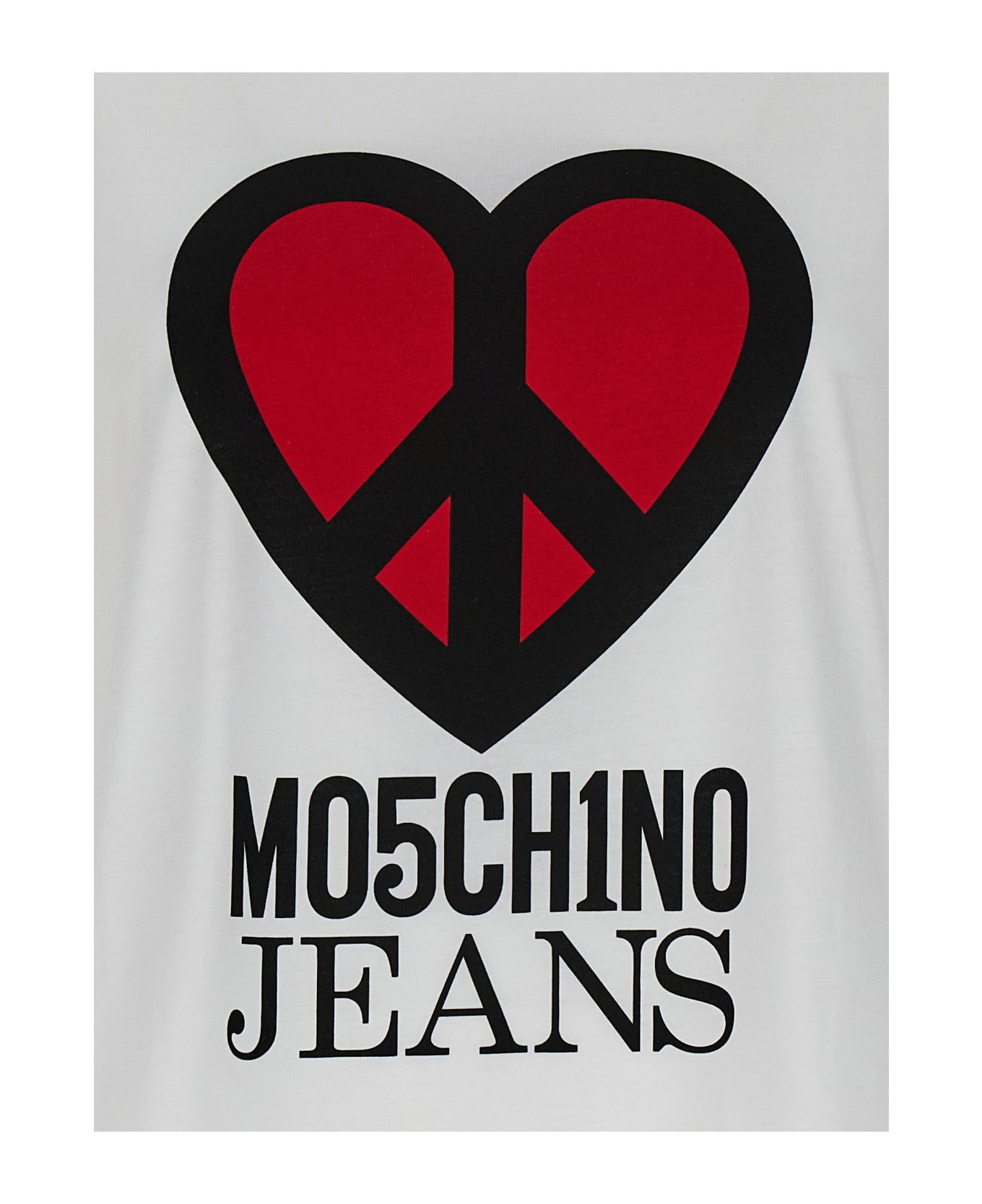 M05CH1N0 Jeans Logo T-shirt - White