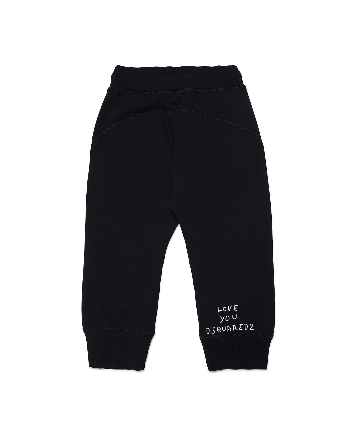 Dsquared2 Sport Trousers With Print - Black