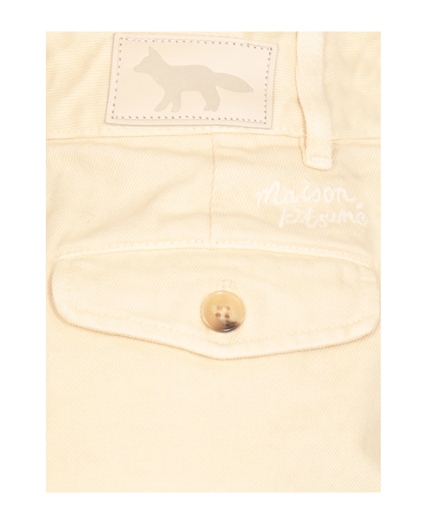 Maison Kitsuné Cotton Shorts - Beige