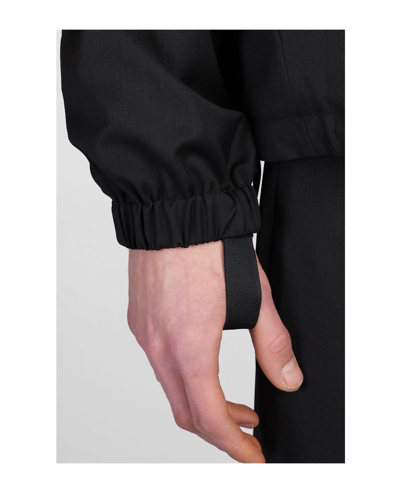 Helmut Lang Casual Jacket In Black Wool - black