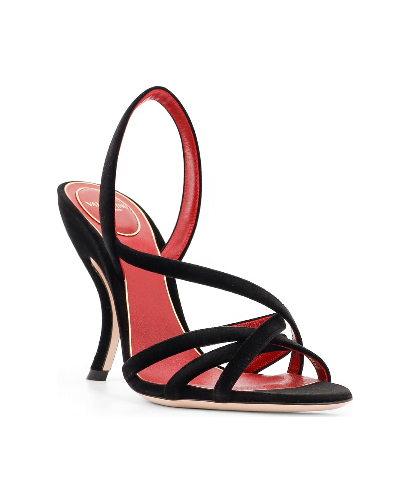 Valentino Garavani Velvet Sandals - Black