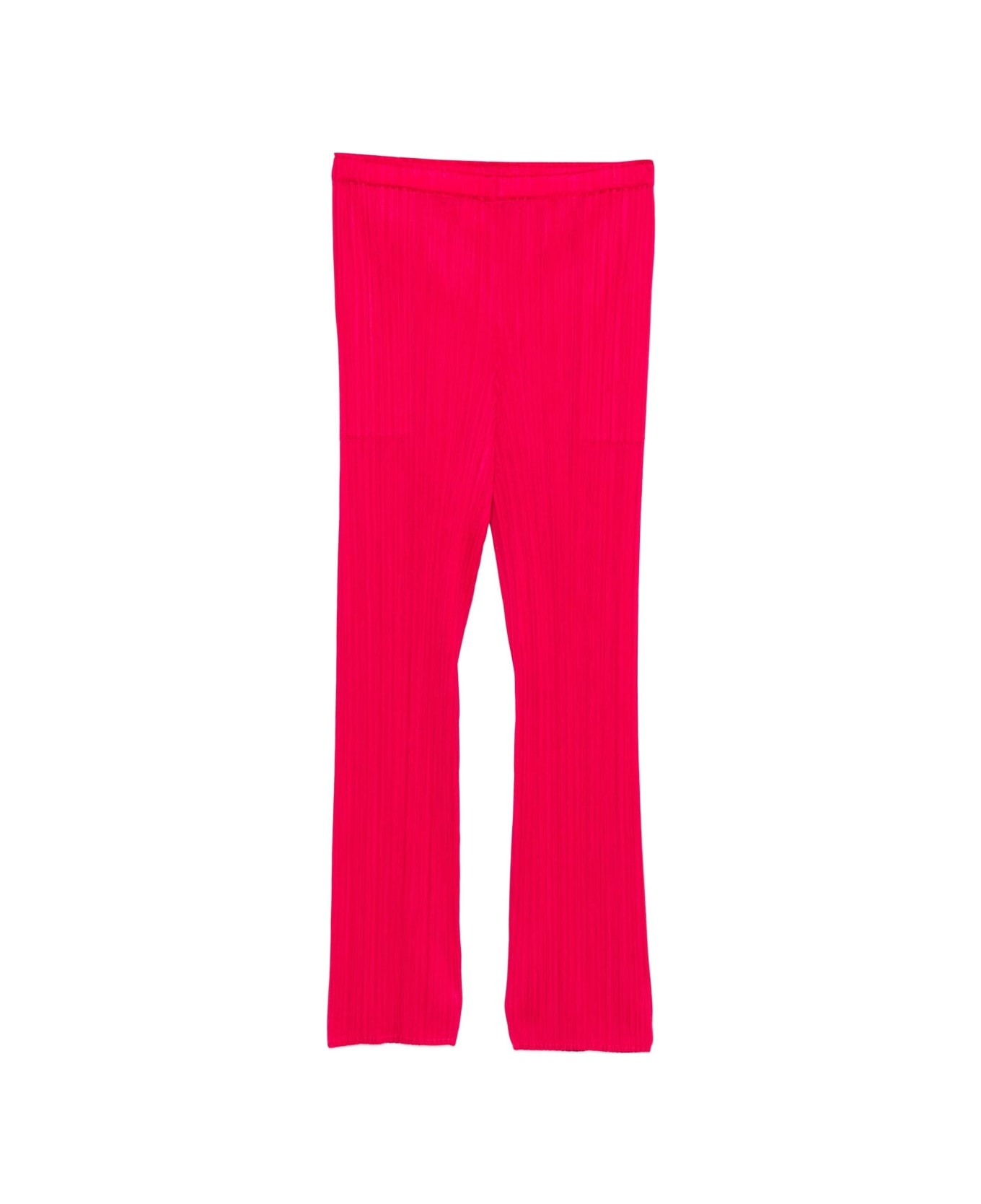 Pleats Please Issey Miyake Pleated Trousers - Red