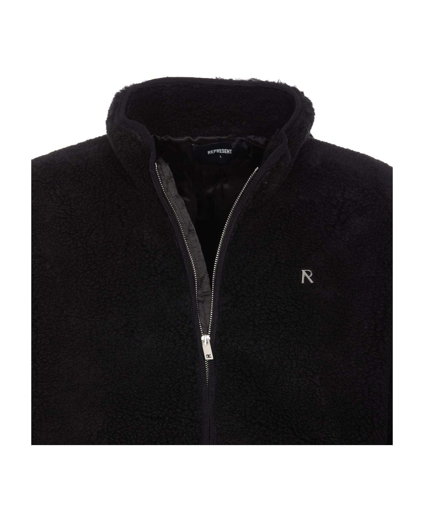 REPRESENT Fleece Jacket - BLACK