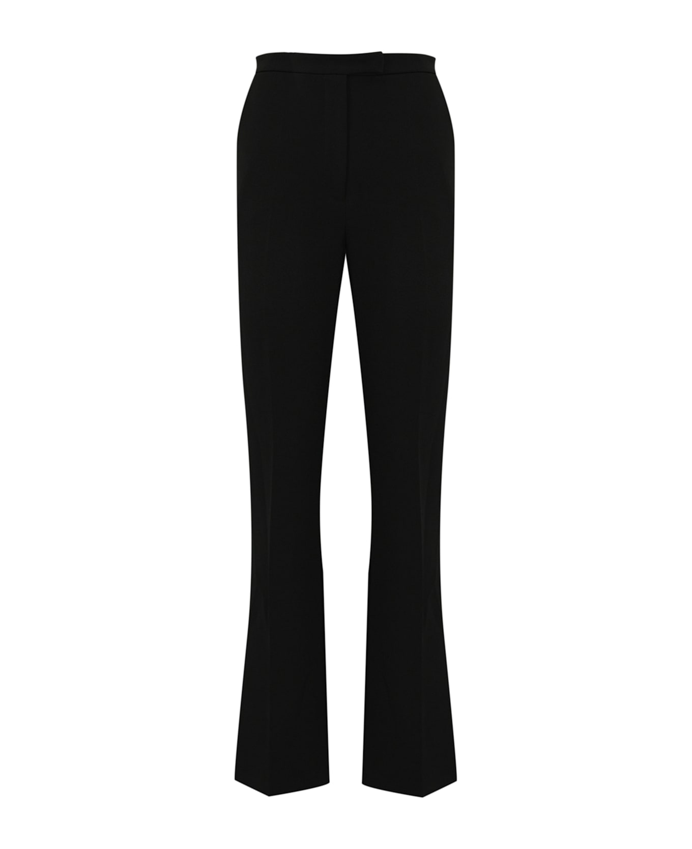 Patrizia Pepe Slim Trousers In Technical Fabric - Nero