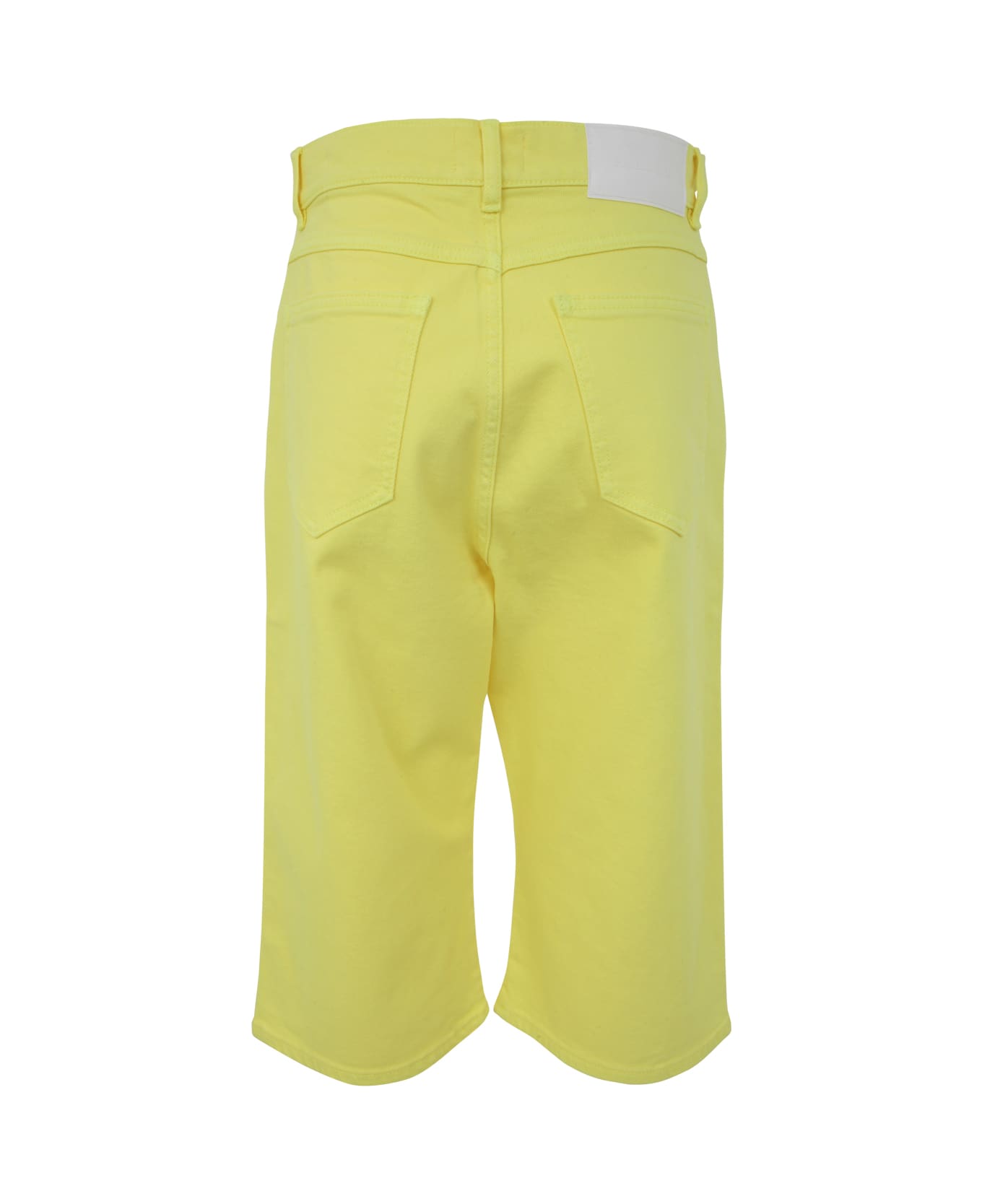 Parosh Drill Cotton Trousers - Light Yellow ボトムス