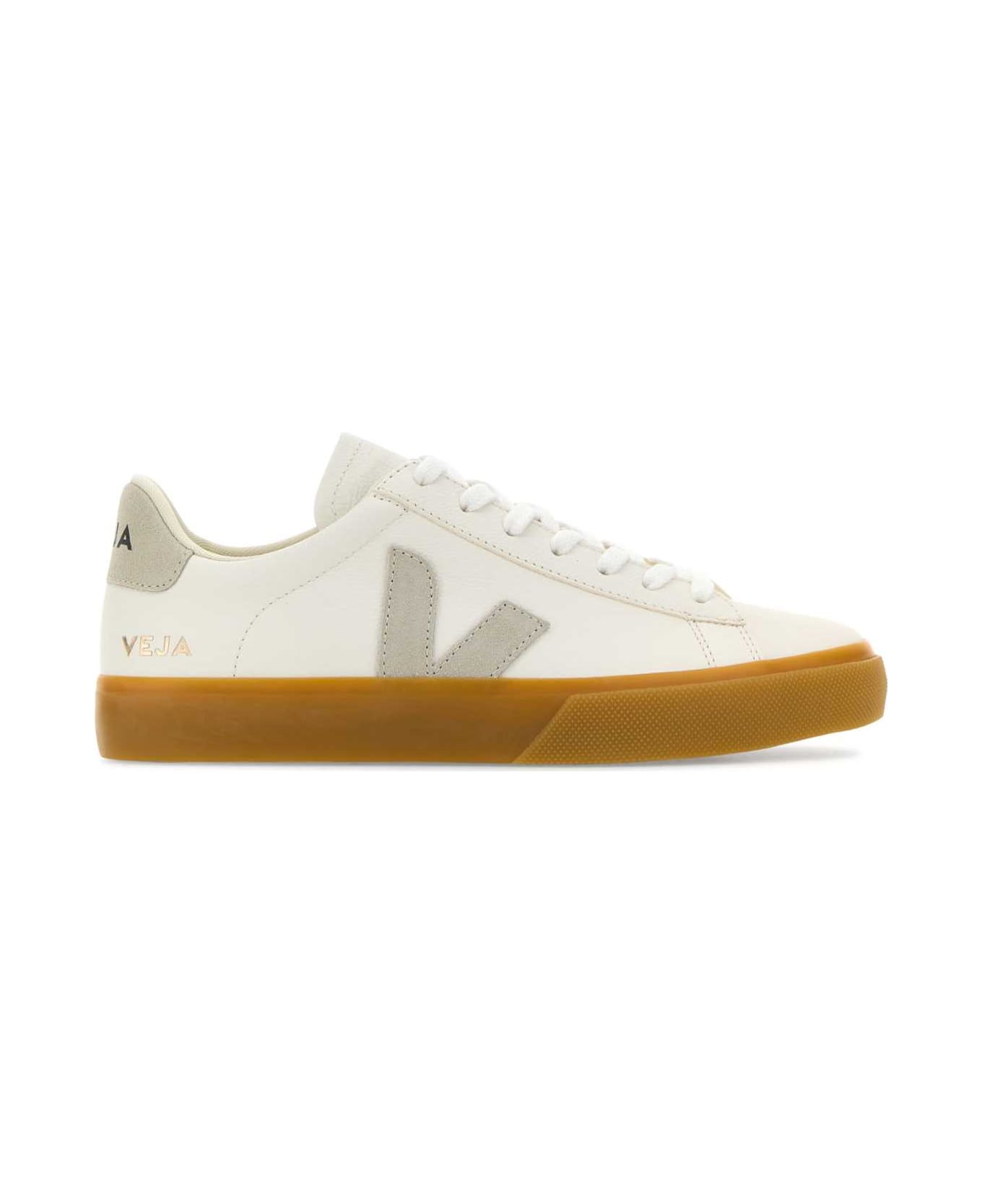 Veja White Leather Sneakers - EXTRAWHITENATURALNATURAL スニーカー