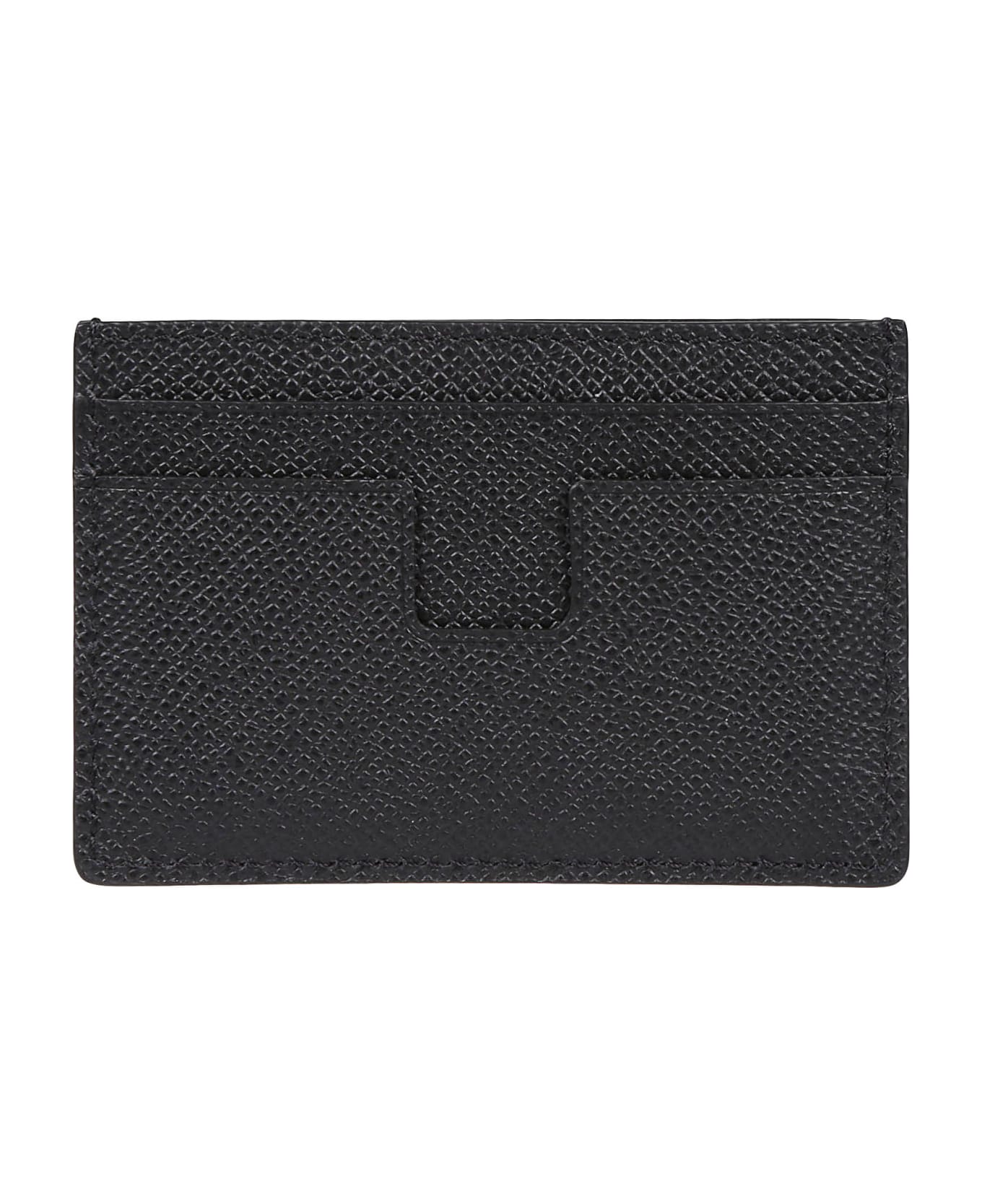 Tom Ford Logo Plaque Classic Credit Card Holder - Black