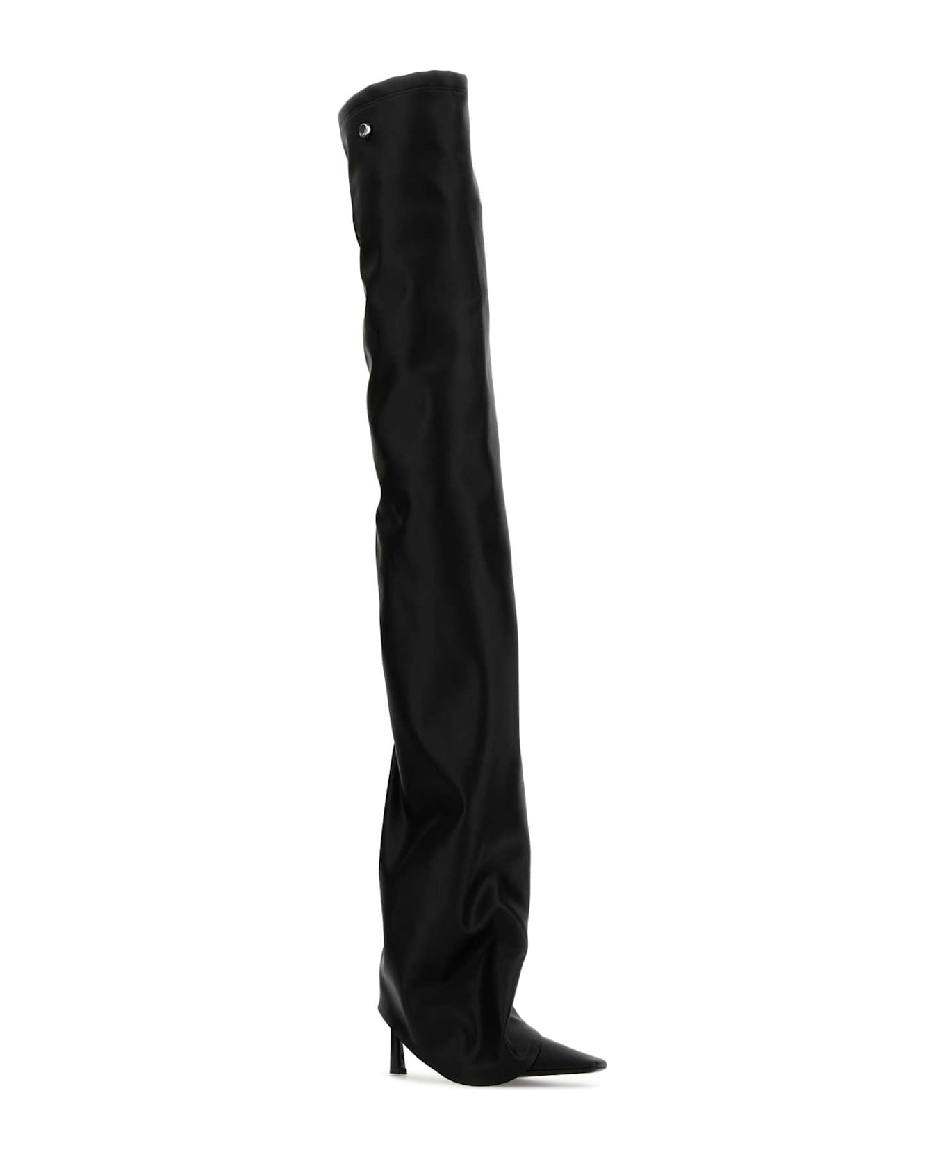 The Attico Black Synthetic Leather Robin Otk Boots - Black