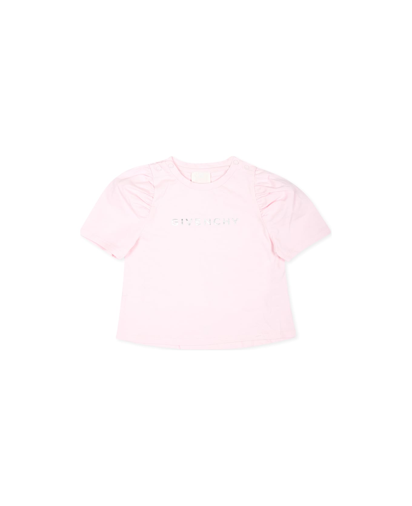 Givenchy Pink T-shirt For Baby Girl With Logo - Rosa