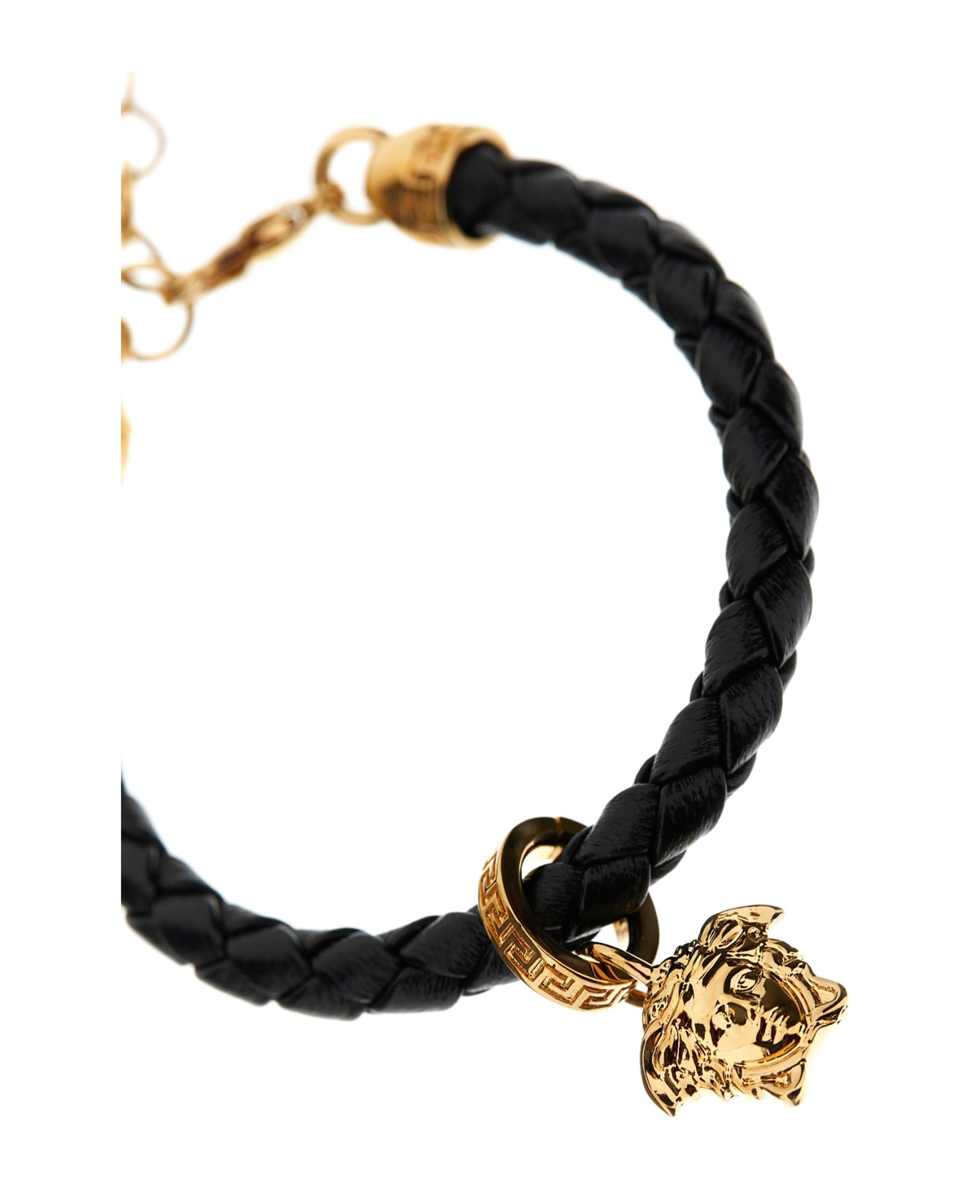 Versace Medusa Leather Bracelet - Black