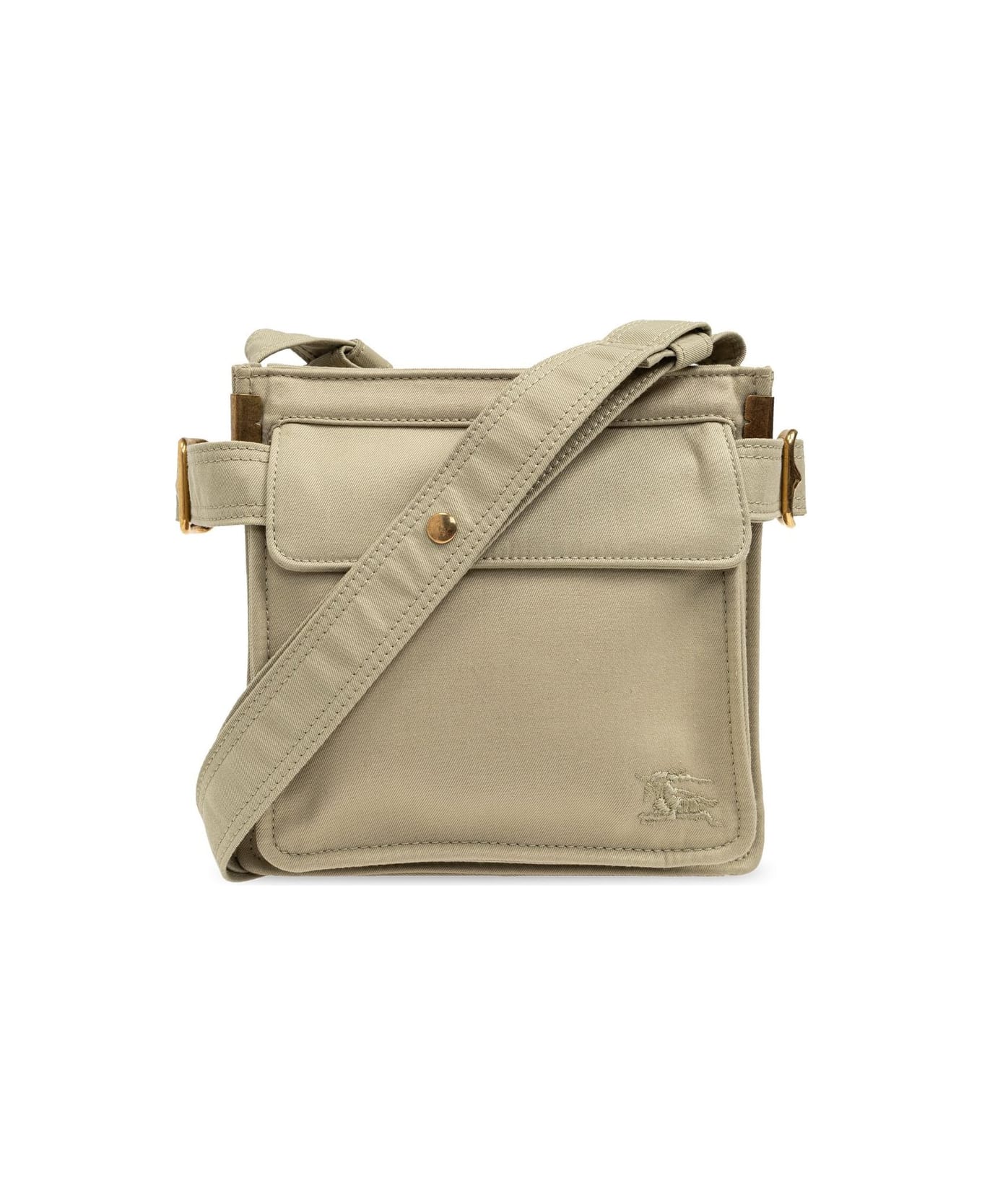 Burberry Trench Logo-embroidered Zipped Messenger Bag - Hunter