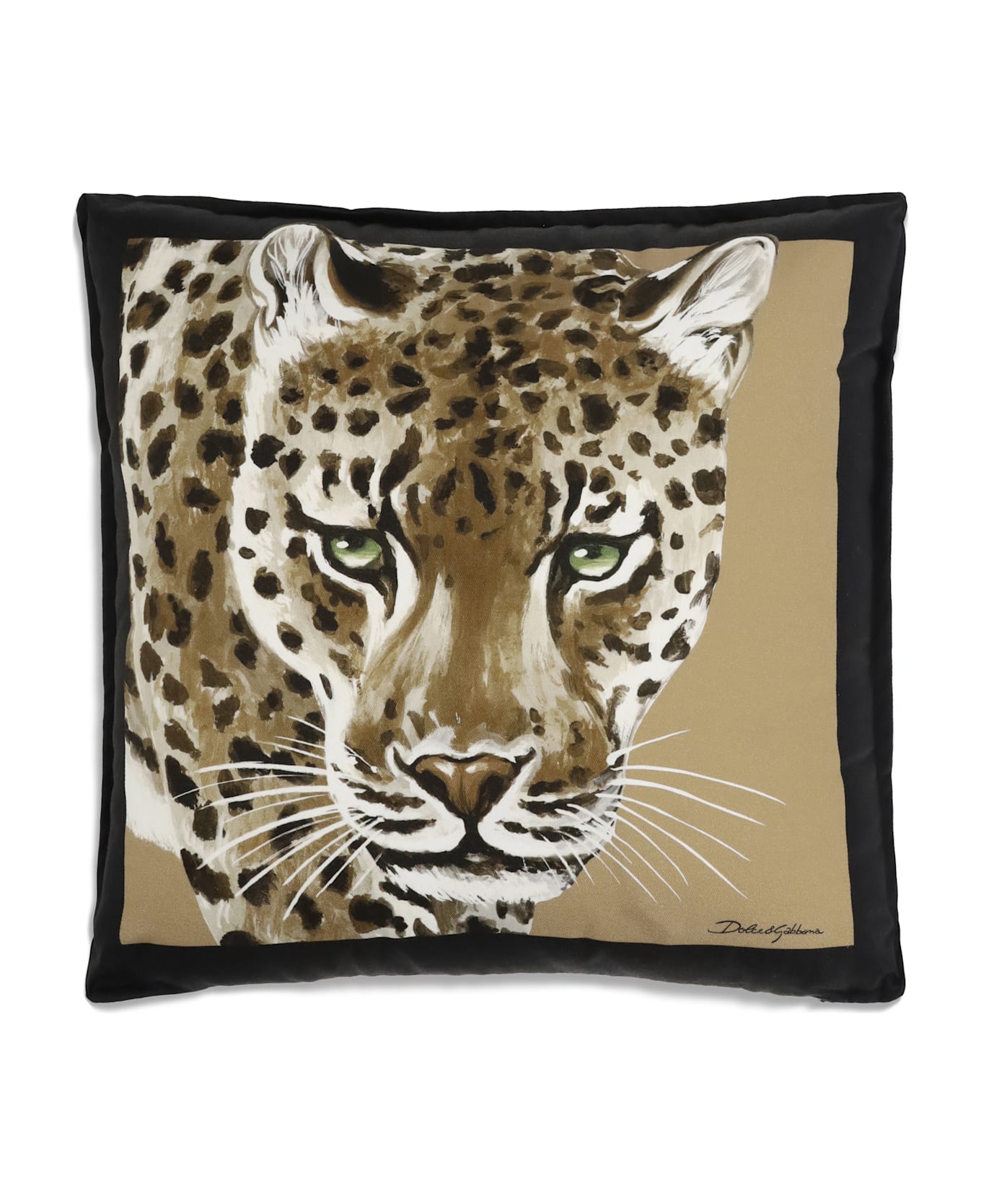Dolce & Gabbana Leopard Canvas Pillow
