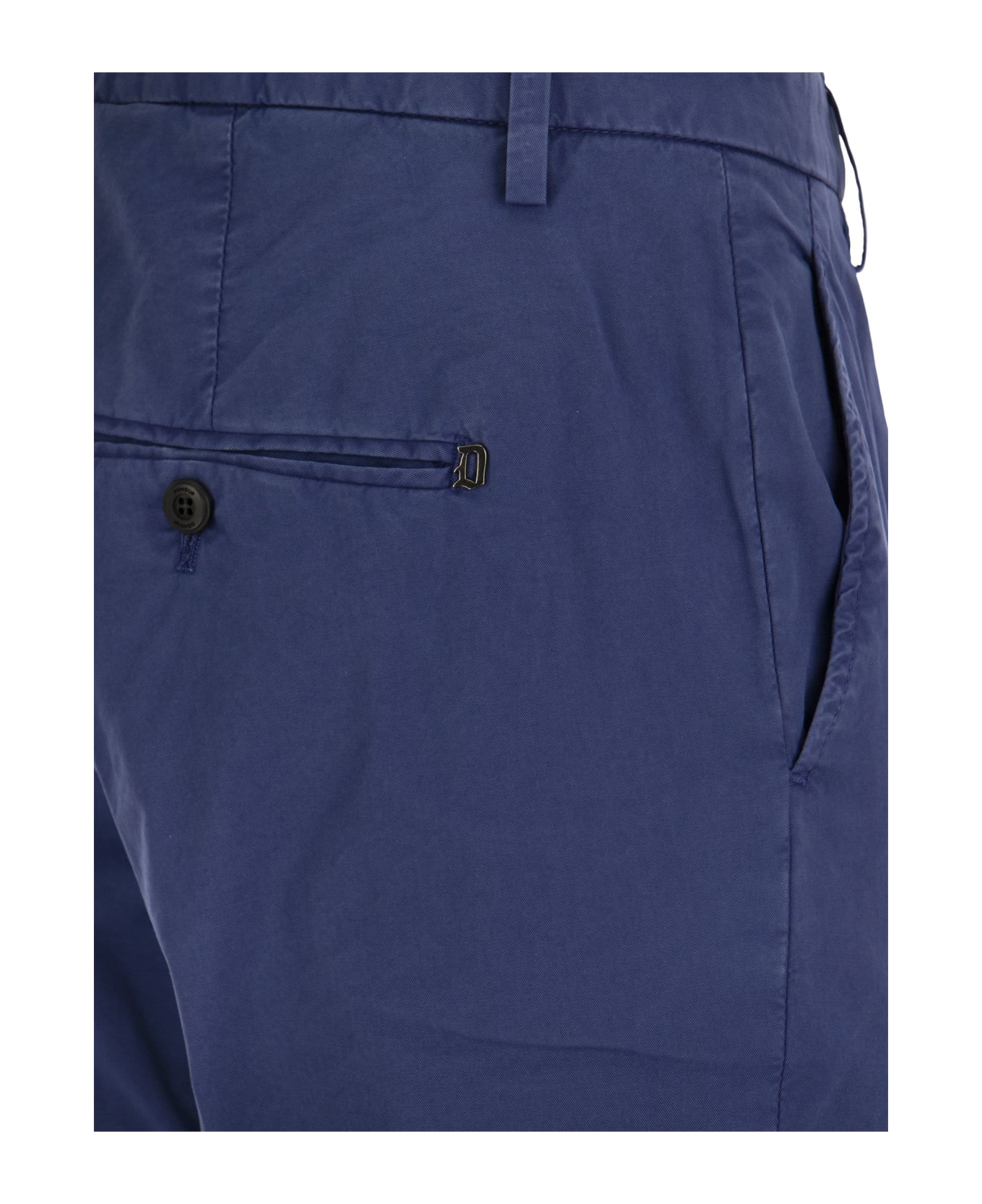 Dondup Alfredo - Slim-fit Cotton Trousers - Bluette