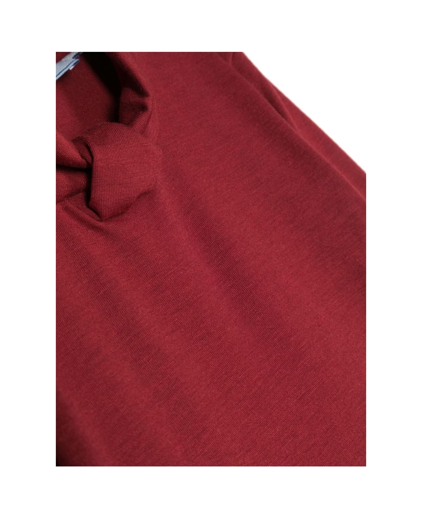 MiMiSol T-shirt With Raised Collar - Bordeaux