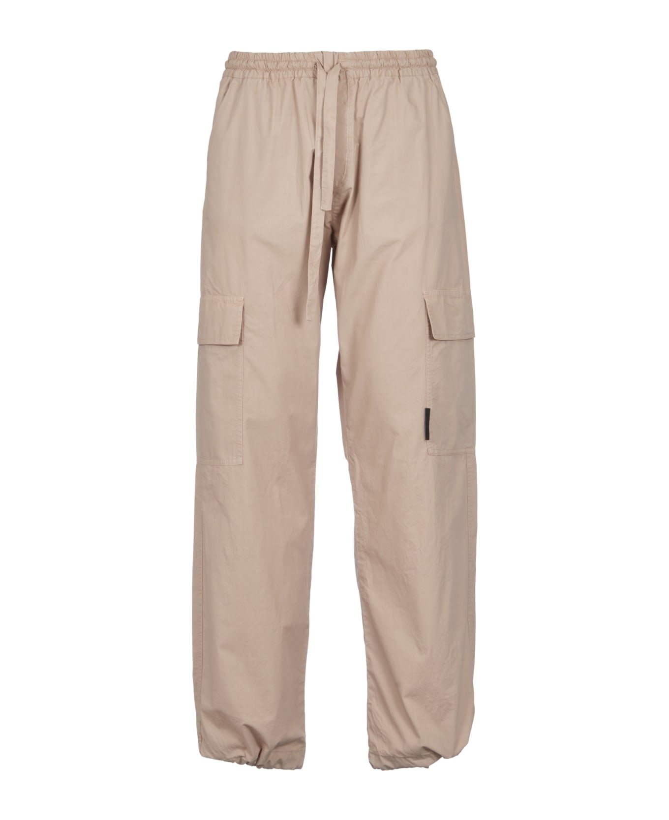 MSGM Cargo Lace-up Trousers - Beige