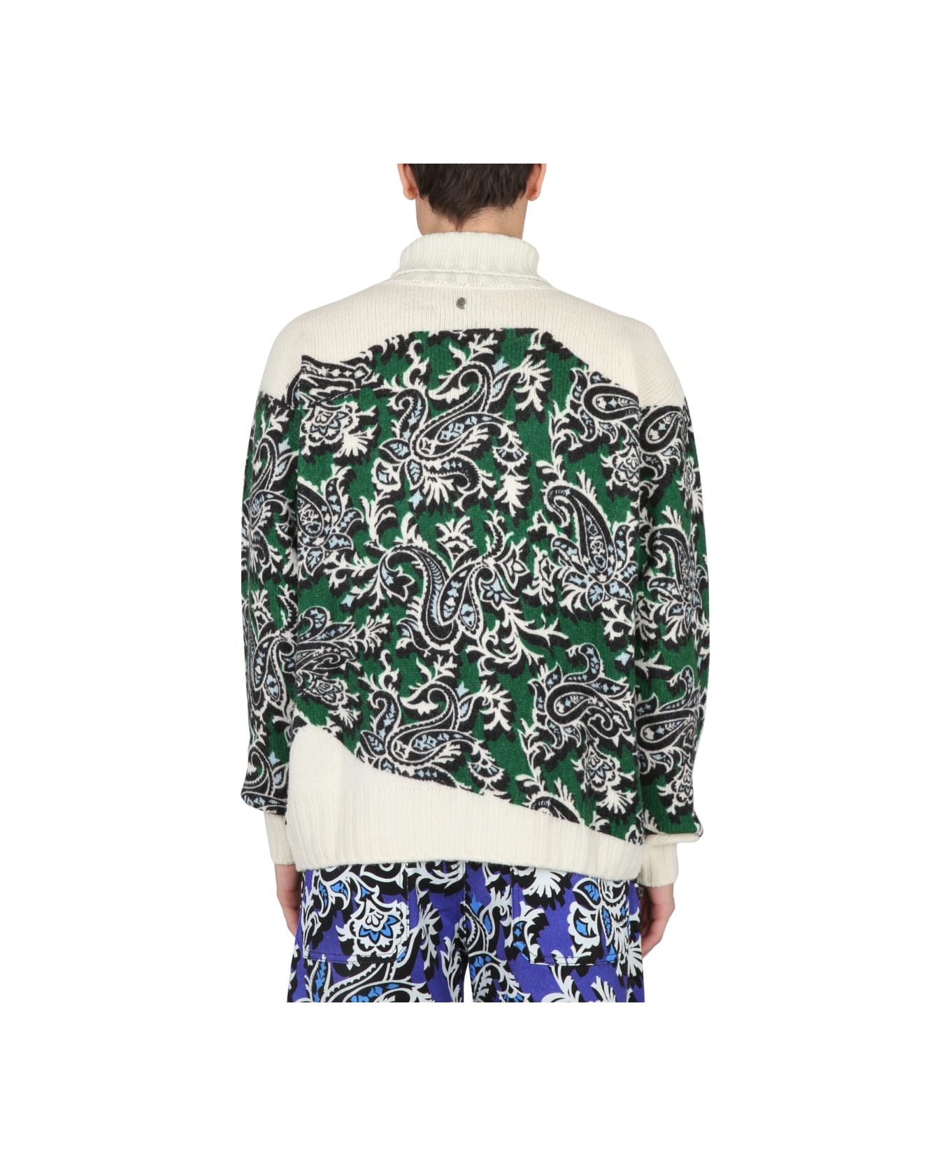 Etro Jersey With Logo And Paisley Print - GREEN