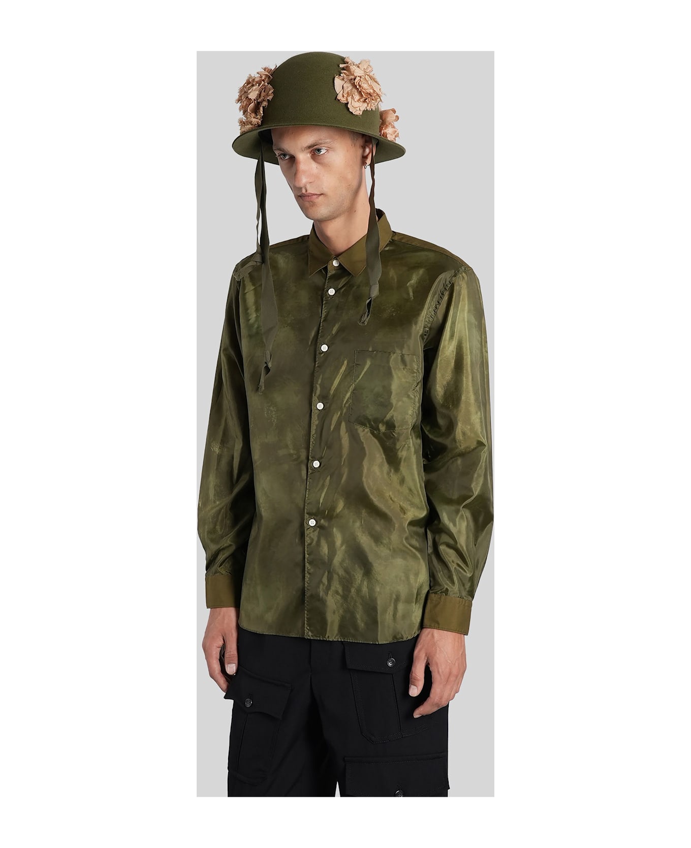 Comme Des Garçons Homme Plus Shirt In Green Cotton - green