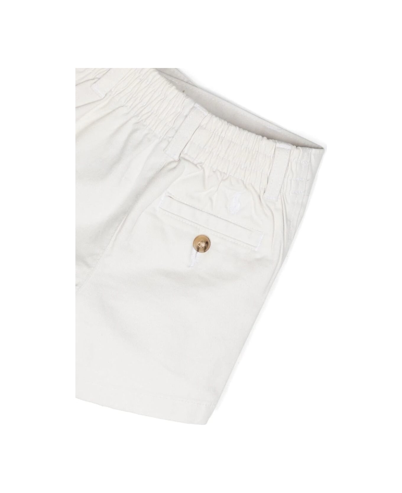 Polo Ralph Lauren Ls Bd Fnshrt-sets-short Set - Deckwash White