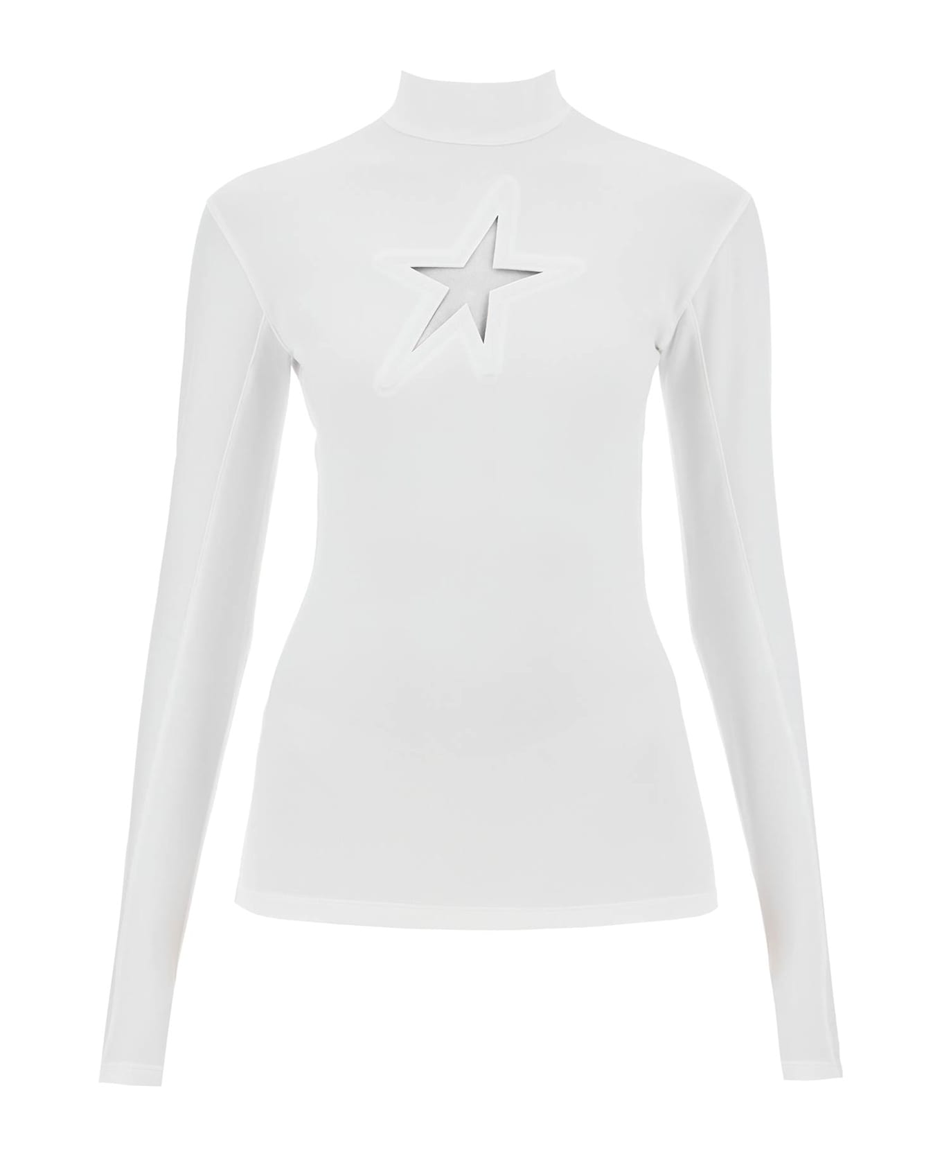 Mugler Long-sleeved Star Top For - OFF WHITE (White)