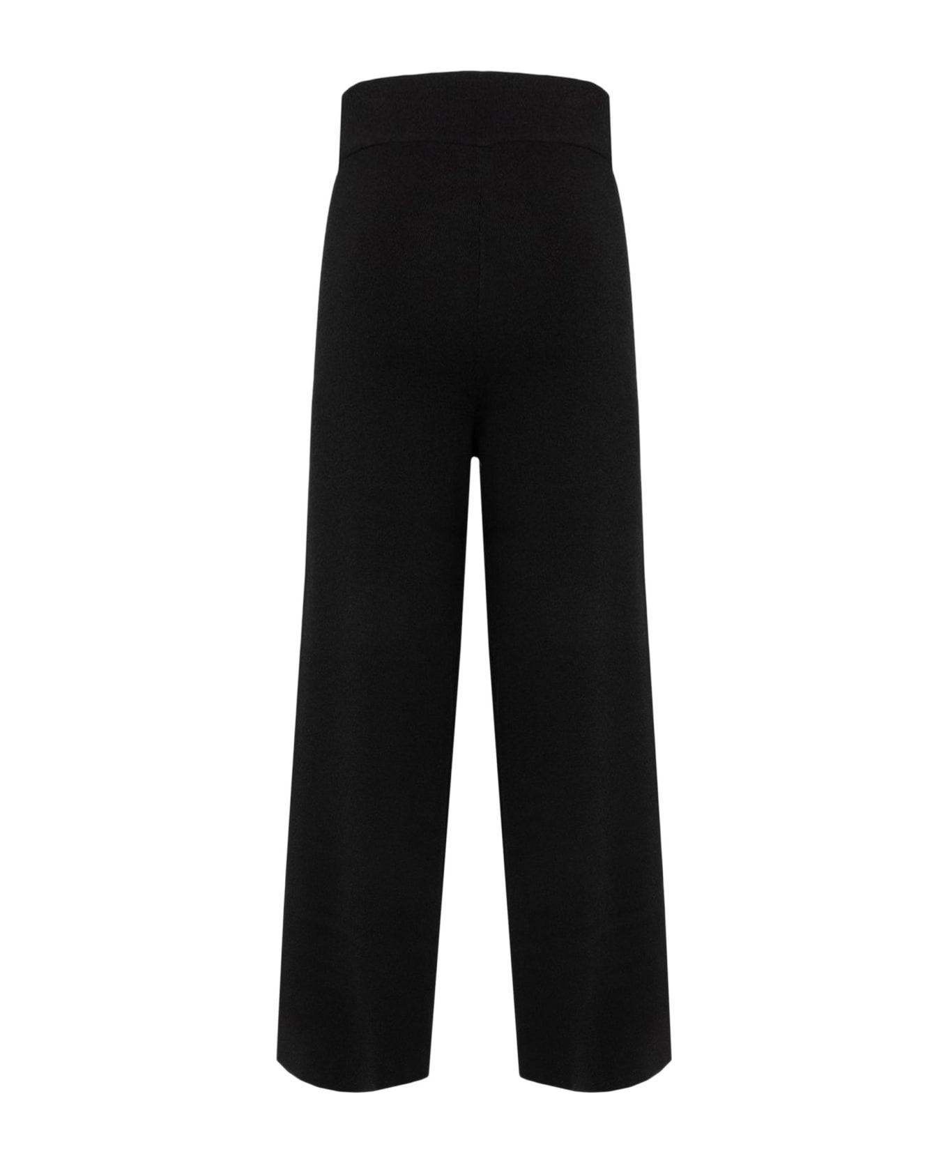 Alpha Studio Garconne-style Pants In Black Viscose Knit - Black