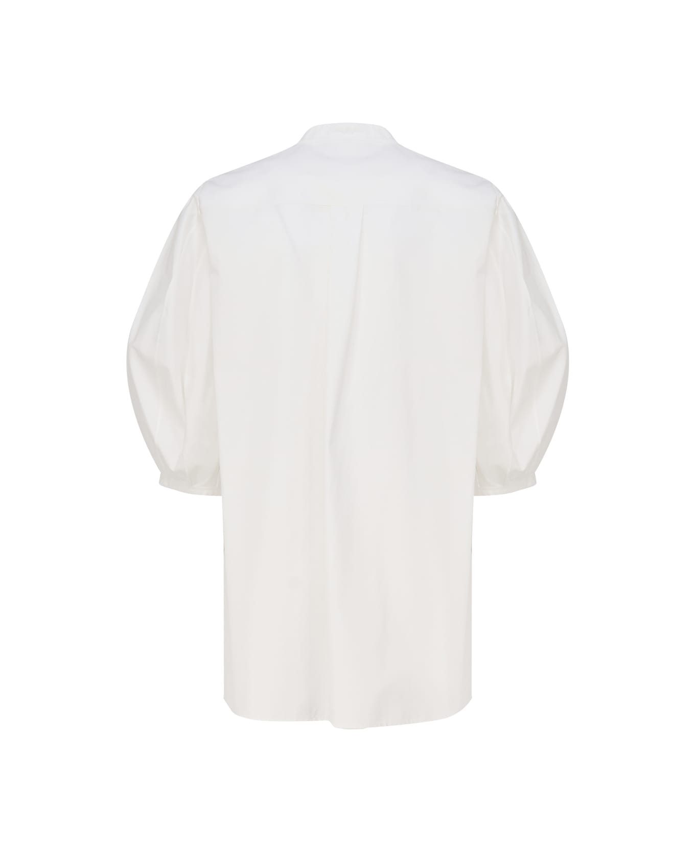 Chloé Tunic Style Shirt With Ribbon - White