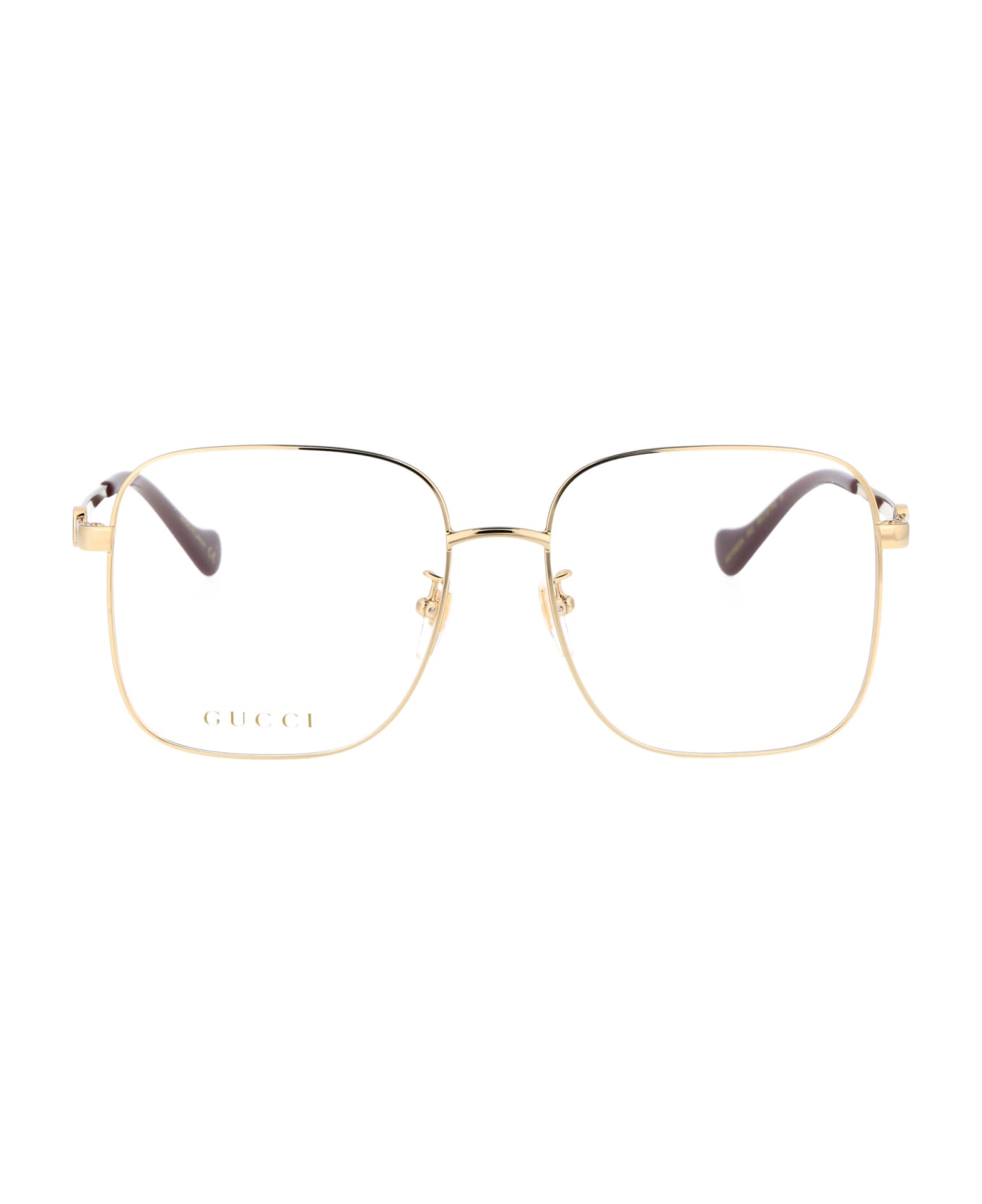Gucci Eyewear Gg1092oa Glasses - 002 GOLD GOLD TRANSPARENT アイウェア