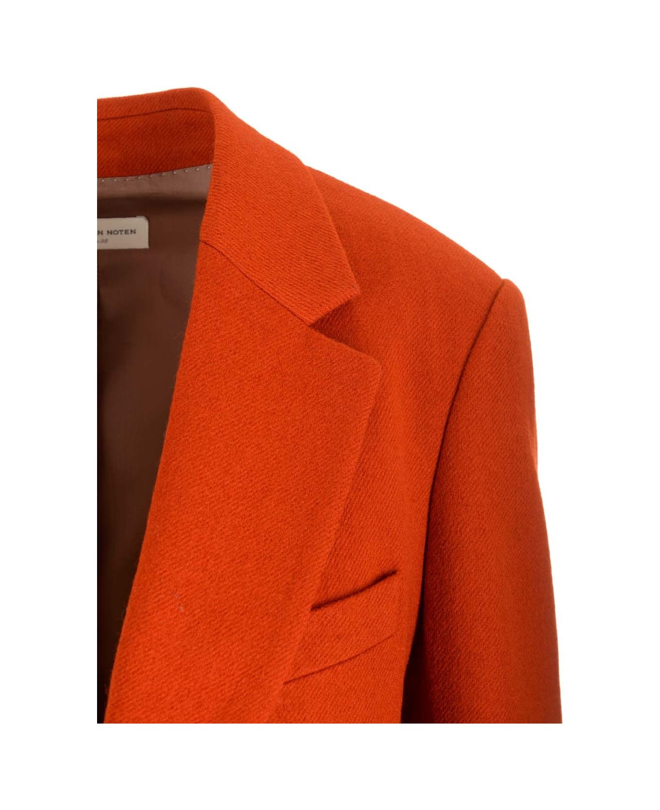 Dries Van Noten Wool Crepe Blazer - Rust