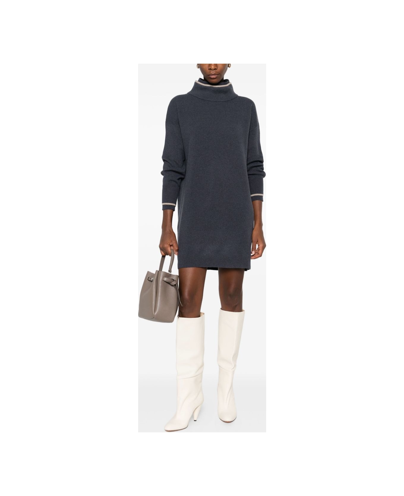 Brunello Cucinelli Dark Blue Dress - Blue