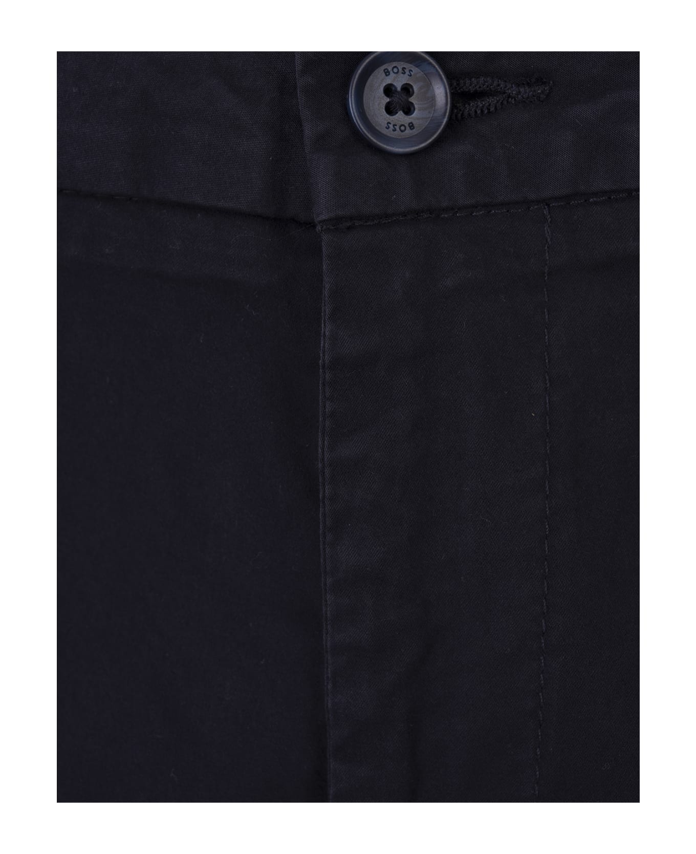 Hugo Boss Slim Fit Chino Trousers In Navy Blue Stretch Gabardine - Blue