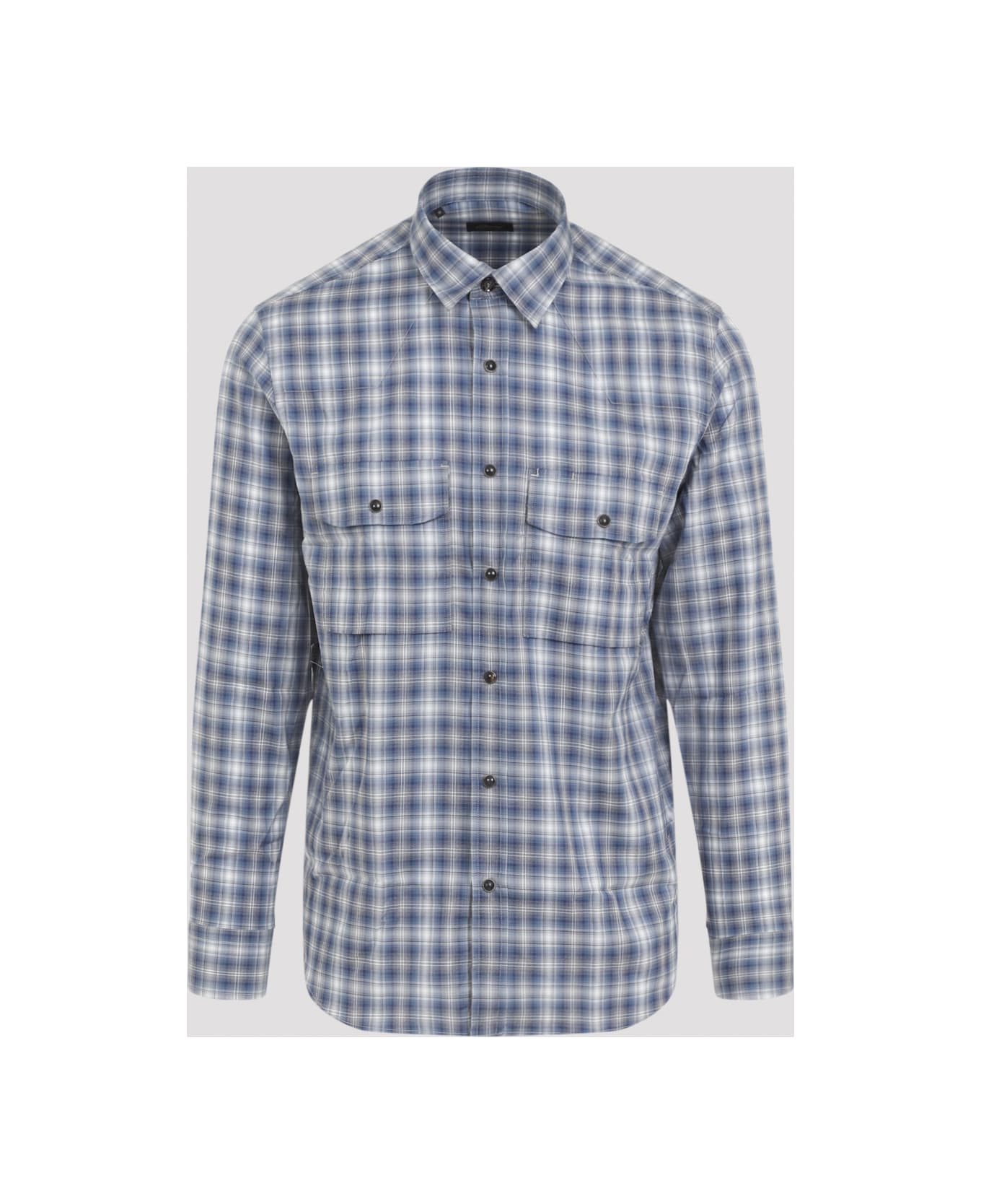 Brioni Cotton Shirt - Bluette White