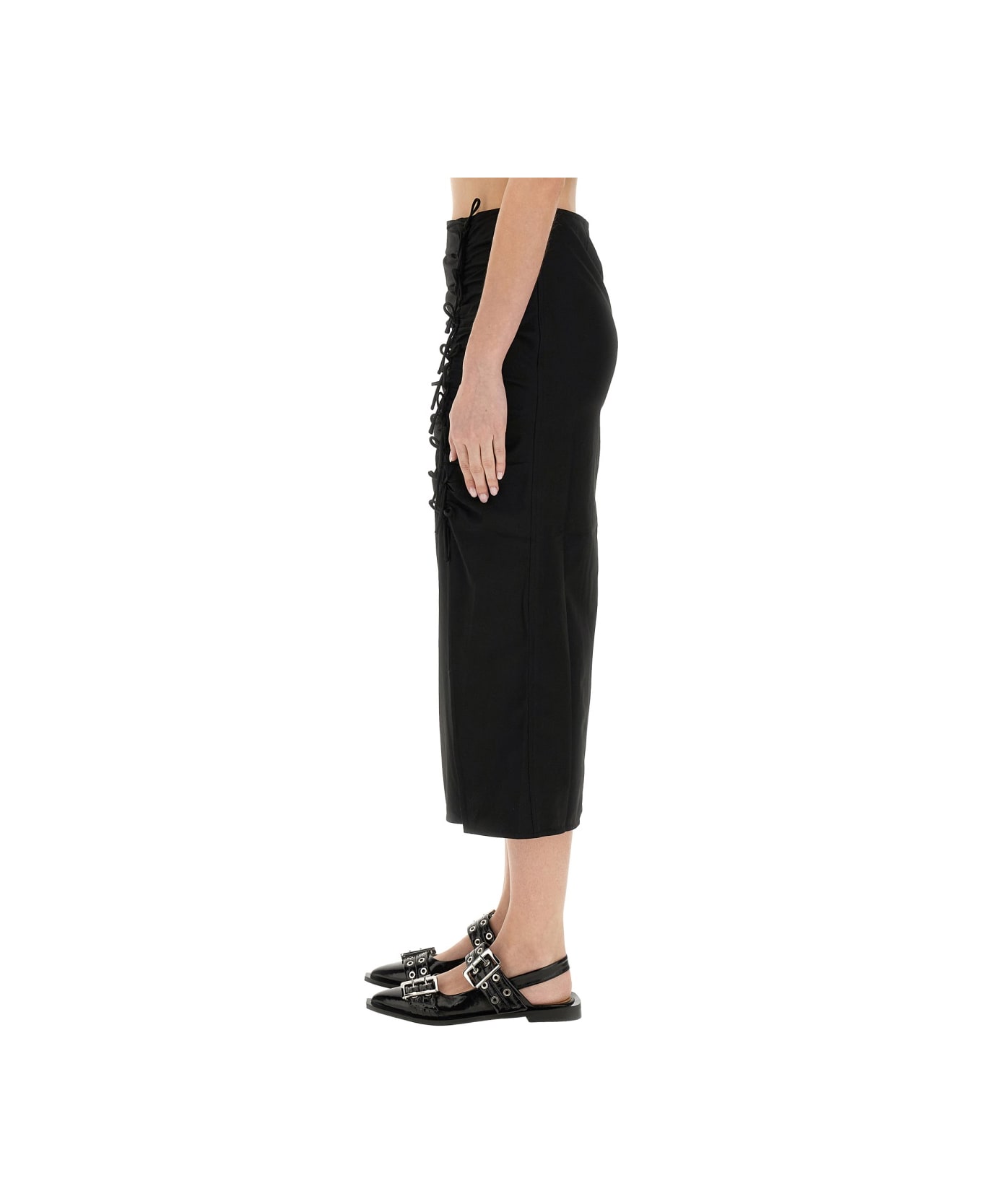 Ganni Longuette Skirt - Black